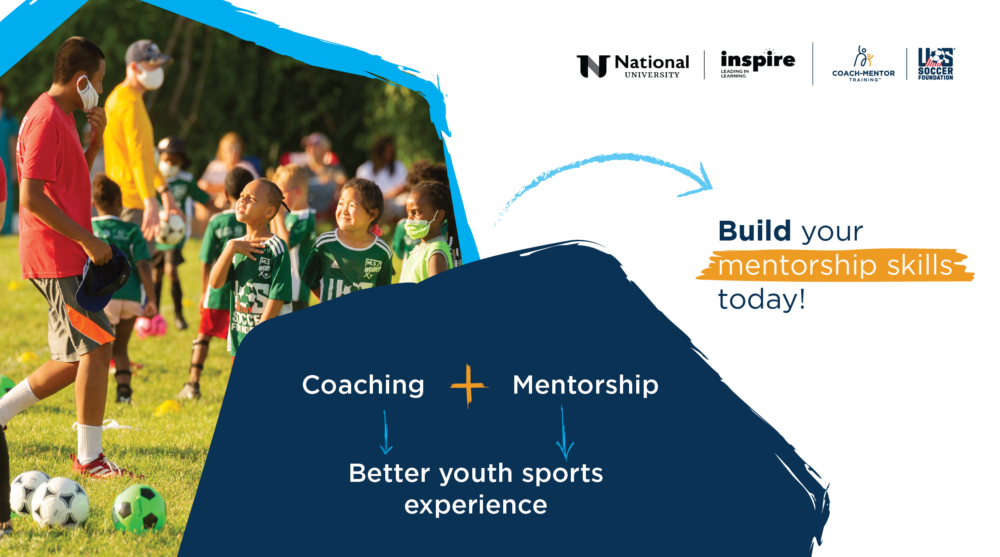 graphic that reads Coaching plus Mentorship equals better youth sports experience